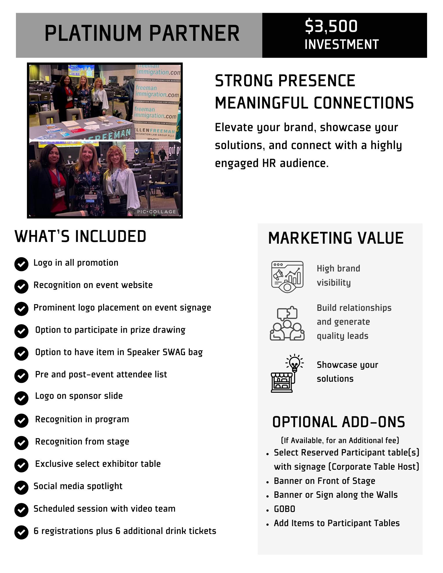 Platinum Partner Details